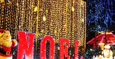 trang tri den led noel